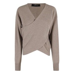 Federica Tosi Deep V-Neck Beige Sweater - NWT